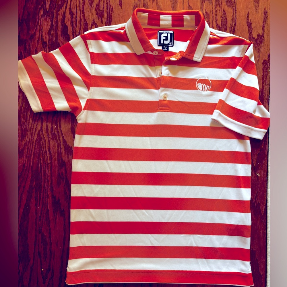 FootJoy Boy’s Orange and White Polo Shirt